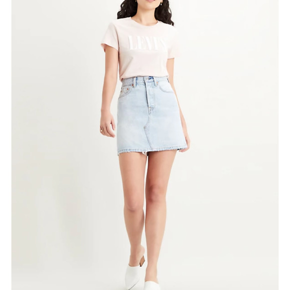Levi's Dresses & Skirts - NWT Levi's High-Rise Deconstructed Skirt Size 27 Light Wash